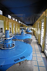 Wasserkraftwerk Fessenheim, Maschinenhalle