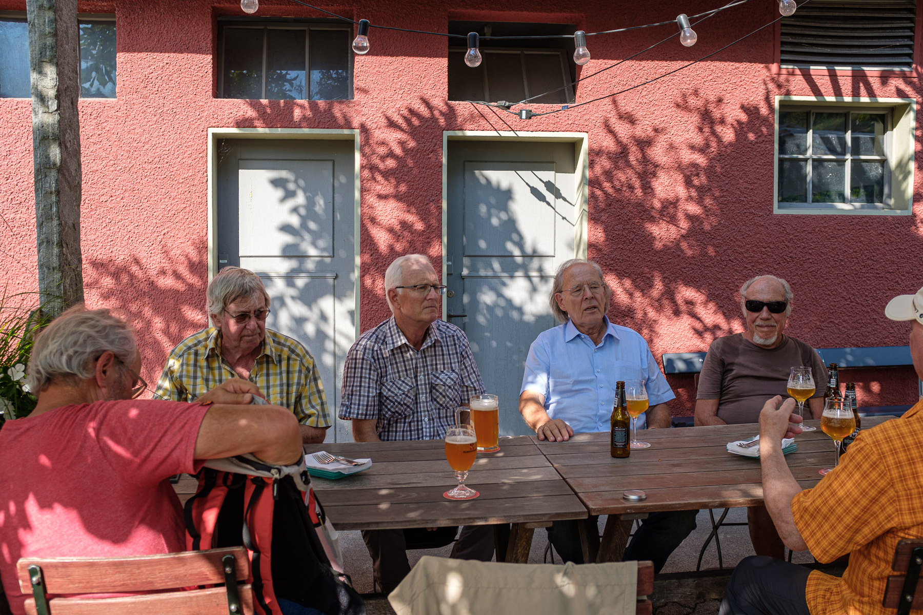 Im Restaurant Ziegelhüsi: Werner, Werner, Hans, Markus